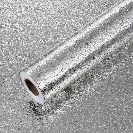 PAPEL ALUMINIO AUTOADHESIVO IMPERMEABLE - 5METROS X 60CM