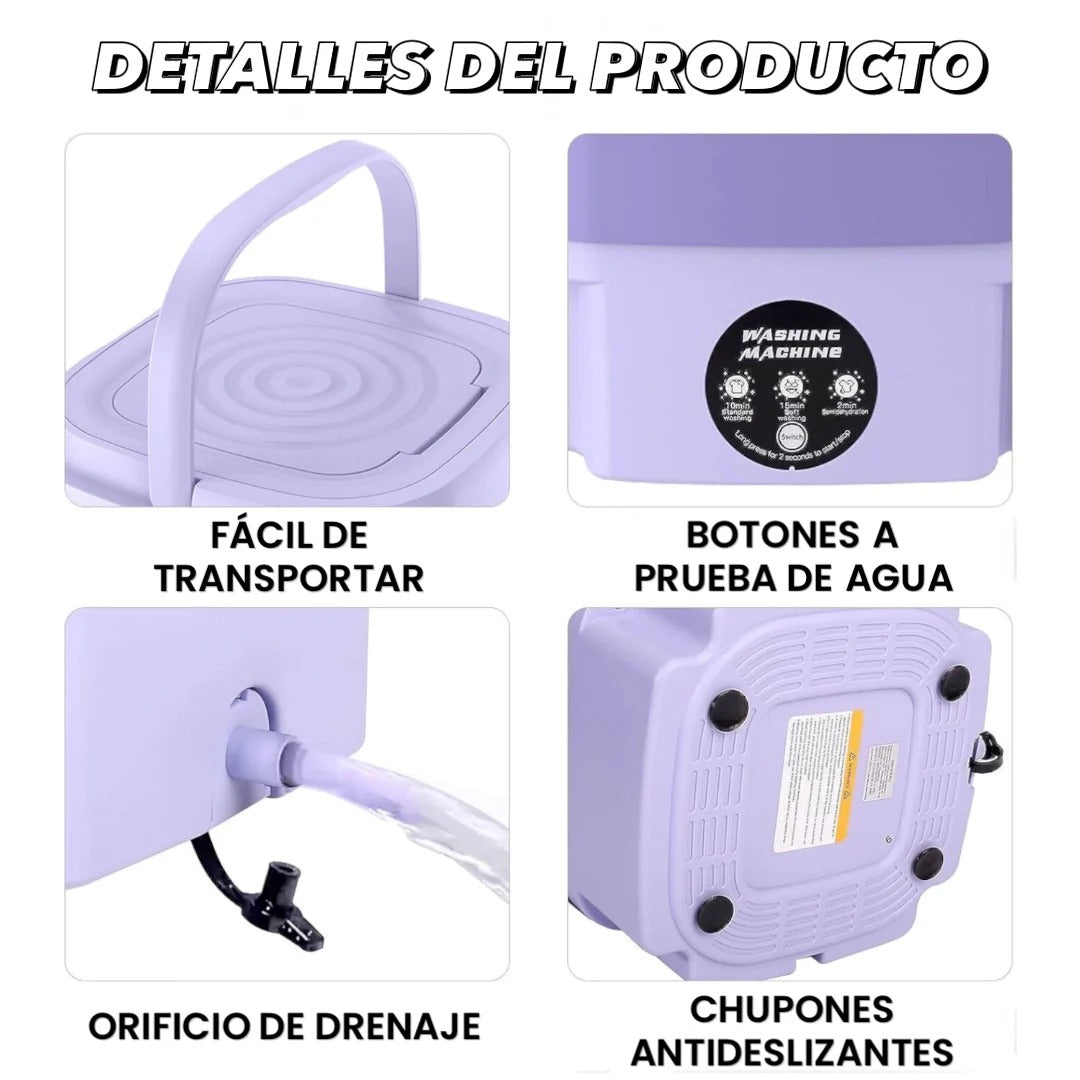 Mini Lavadora Portatil Plegable