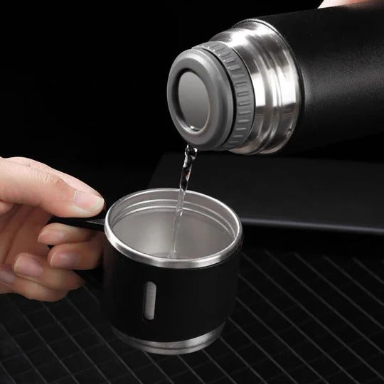 Termo de Acero Inoxidable 500ml + 3 Tazas