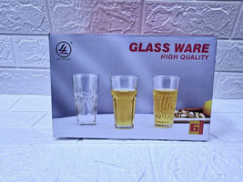 Set de 6 Vasos de Vidrio Alto 330 ML