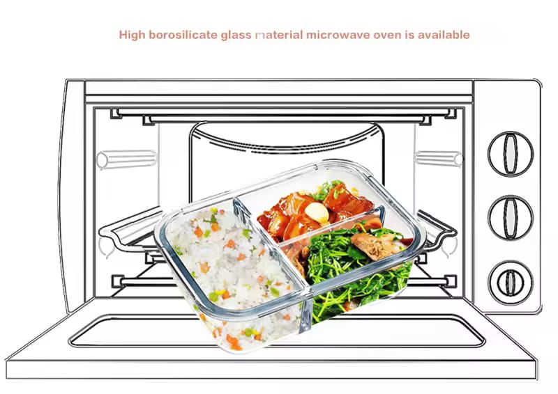 TAPER RECTANGULAR 3 DIVISIONES P/MICROONDAS