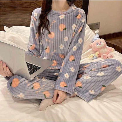 CONJUNTO DE PIJAMA MUJER DE INVIERNO 2 PIEZAS