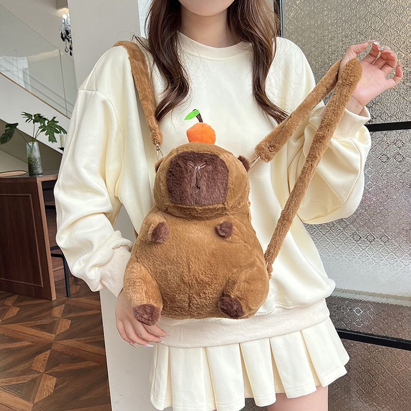 MOCHILA PELUCHE CAPIBARA