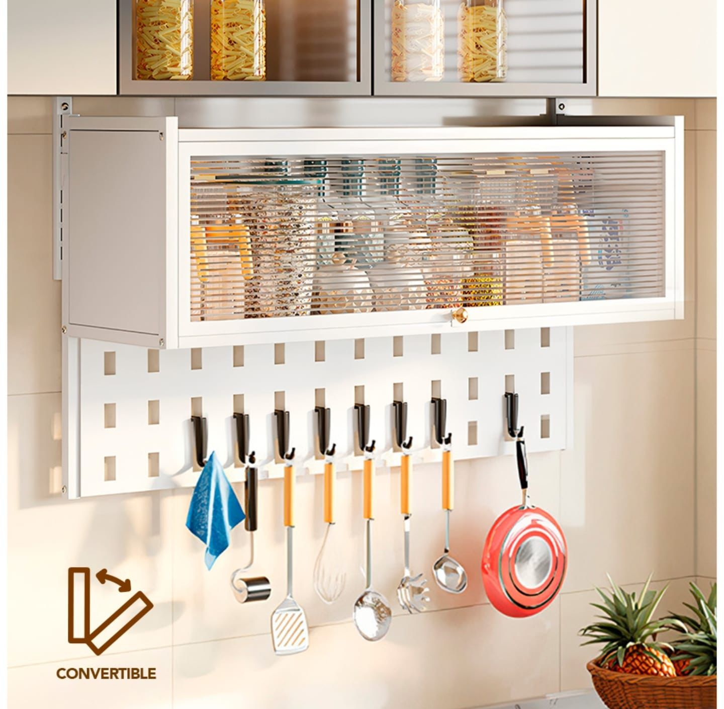 ESTANTE ORGANIZADOR DE COCINA 2 EN 1