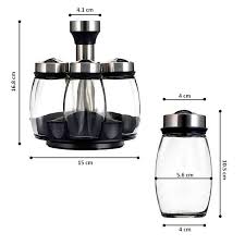 Condimentero giratorio de 6 piezas